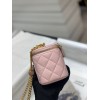 Chanel 22B mini vanity pink lambskin pearl strap bag