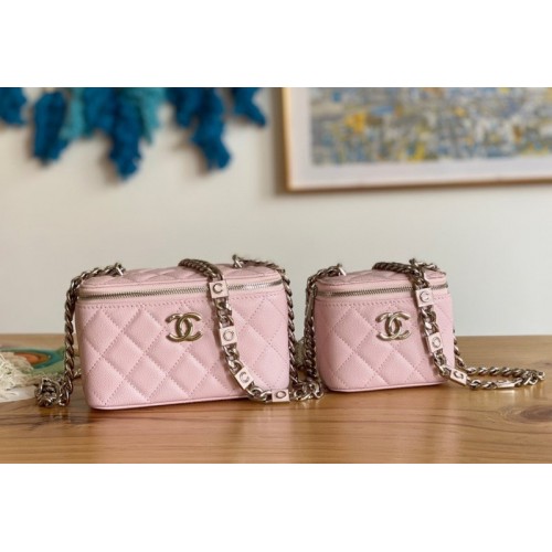 Chanel vanity pink caviar COCO letter small/ mini bag