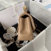 Chanel 22B Mini CF handle beige bag