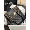 Chanel shopping bag calfskin gold hardware