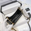 Chanel small shoulder bag in black leather