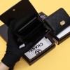 Chanel boy compact black caviar / lambskin wallet