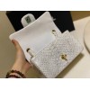 Chanel Classic White Python Mini Bag