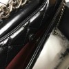 Chanel Black Oil Wax Leather Perfect Edge Bag Silver A14041 VS09833