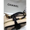 Chanel CC Filigree Vanity Case Bag Beige Grained Calfskin A93343 VS07581
