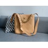 Chanel Calfskin Hobo Bag Beige