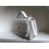 Chanel Business Affinity White Caviar Leather Bag