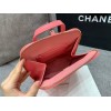 Chanel pink lampskin backpack
