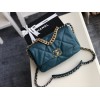 chanel 19 flap bag Turquoise