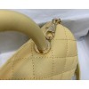 Chanel Coco Handle Yellow Caviar Small Bag