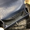Chanel Medium Crinkled Calfskin Chevron Boy Flap Bag Blue