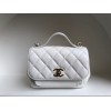 Chanel Business Affinity White Caviar Leather Bag