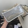 Chanel Transparent pearl sand bag White