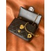 Chanel heart chain black lambskin bag