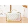 Chanel handle mini flap bag colorful 20cm