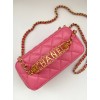 Chanel vanity pink leather handle bag