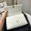Chanel Coco Grained Calfskin White Flap Bag 29cm