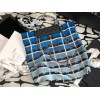 Chanel Printed Fabric Foldable Blue Shopping Bag