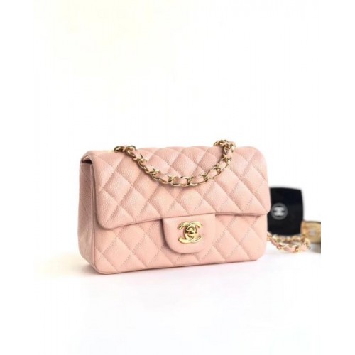 Chanel 20cm Classic Flap Bag Pink Caviar Leather sliver&gold hardware