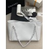 Chanel Soft Calfskin Shopping Bag Top Handle White