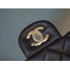 Chanel CF double flap lambskin brown leather 25cm bag