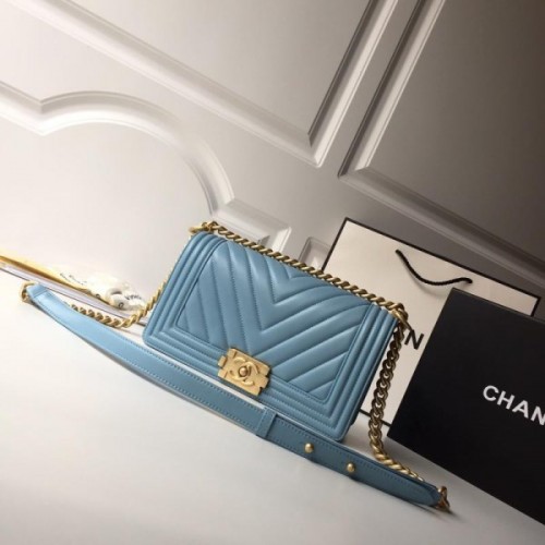 Chanel Chevron Lambskin Boy Bag