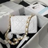 Chanel flapbag calfskin white 2020SS