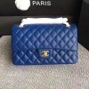 Classic Chanel Lambskin Flap Shoulder Bag Blue A01112 VS05712