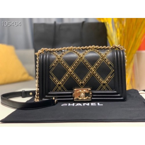 Chanel Leboy Black Flap Bag 25cm