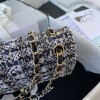 Chanel tweed classic flap bag 25cm