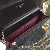 CHANEL WOC SHOULDER BAG lambskin gold&silver hardware