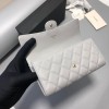 Chanel gray caviar wallet