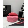 Chanel mini messenger 2023 pink CC caviar leather bag