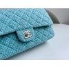 Chanel 22 tweed classic baby blue flap bag 25cm
