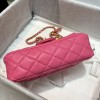 Chanel Lambskin & Gold-Tone Small Metal Flap Bag Pink 20cm