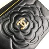 Chanel black rose card holder