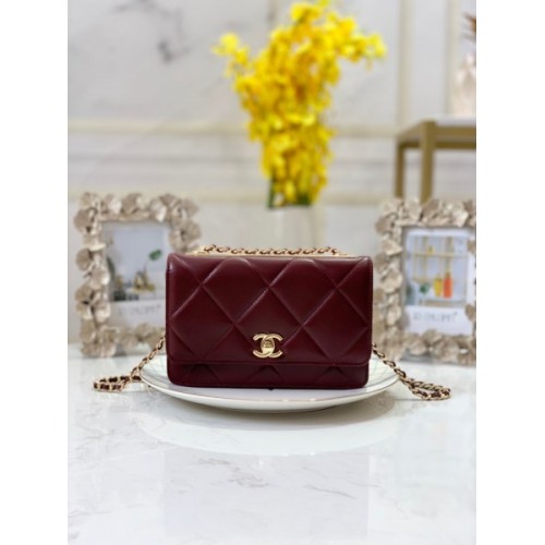 Chanel woc 19cm wine