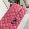 Chanel flap bag 2 tone pink bag 25cm