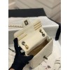 Chanel CF flap bag charms 2022 white