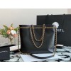 Chanel Calfskin Chain Shopping Bag AS2374 Black