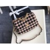 Chanel 19 Tweed Flap Bag Nude Pink 26cm