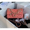 Chanel charm orange smooth leather flap bag