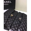 CHANEL 1112 black large size 30cm lambskin Leather Flap Bag with Gold/Silver Hardware