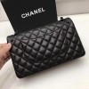 Chanel classic CF Lambskin Soft Leather Quilted Bag 25cm All Black