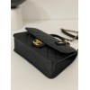 Chanel 22k Calfskin & Gold-Tone Metal Black Bag