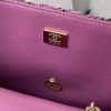 Chanel tweed classic pink flap bag 25cm