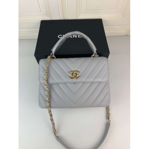 Chanel Chevron Trendy CC Flap Top Handle Bag