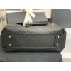 Chanel shopping bag V quilter black leather