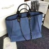 Chanel Blue Canvas Large Deauville Shopping Bag A68046 VS05826