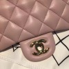 Chanel 20cm Classic Flap Bag Pink Lambskin Leather gold hardware